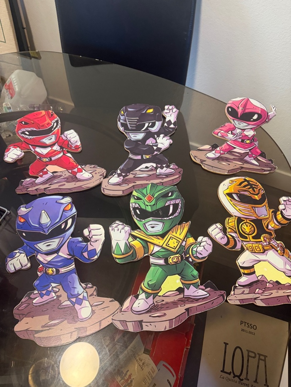 Power Ranger Figure Set - Red, Black, Pink, Blue, Green, Yellow